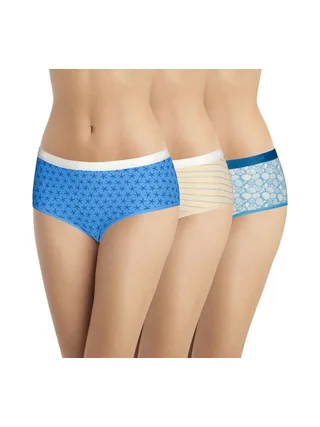 X3 Boxers Bleu/Beige Femme Dim Shorty Femme Les Pockets Coton 1