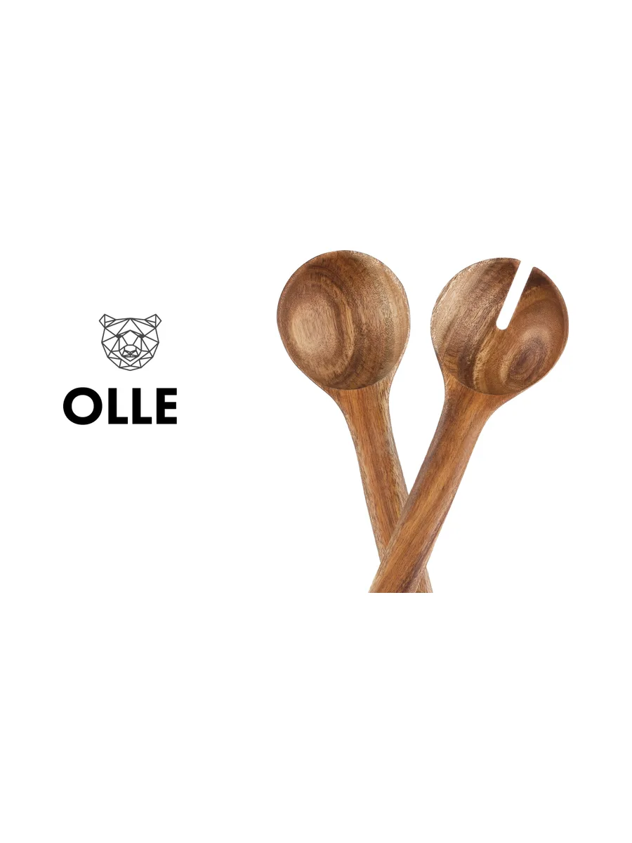 Couverts à salade en bois d'acacia OLLE 3