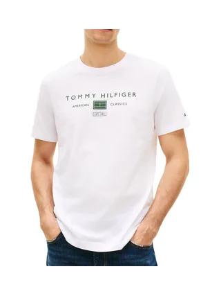 T-Shirt Blanc Homme Tommy Hilfiger Brand 1