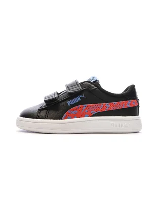 Baskets Noires/Rouges Garçon Puma Smash 3.0 1