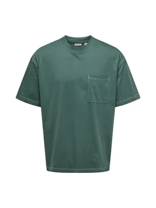 T-Shirt Vert Homme Only & Sons Larry Life 1