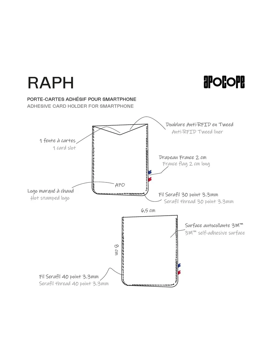 RAPH - Porte-cartes adhésif pour smartphone en liège - Naturel 33