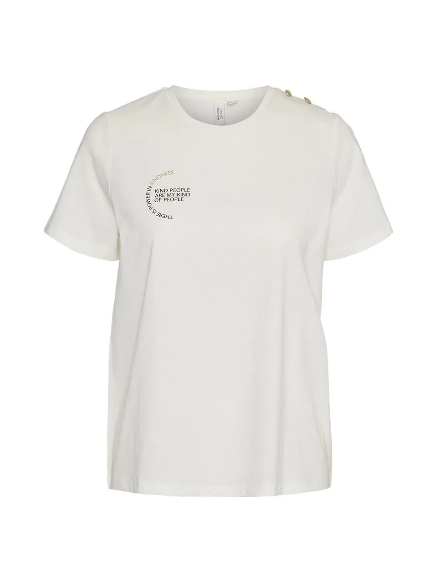 T-shirt Blanc Femme Vero Moda Vita 2