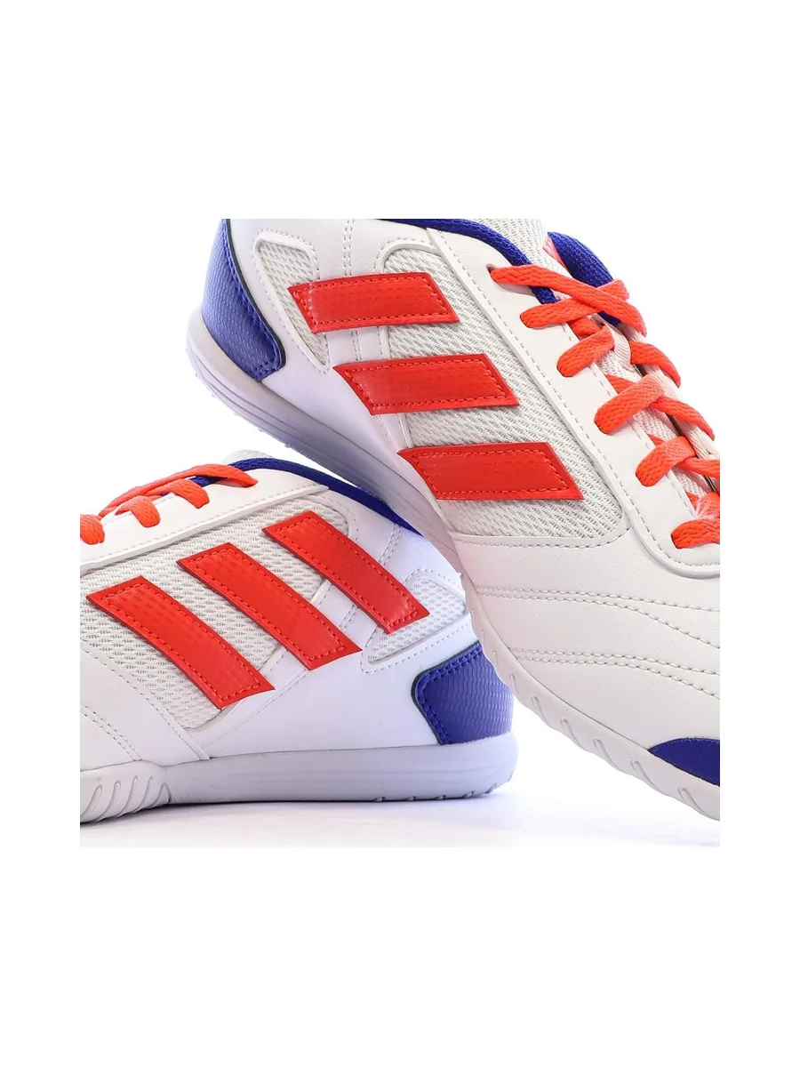 Chaussures de Futsal Blanches/Rouges/Bleu Homme Adidas Super Sala 2 8
