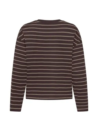 T-Shirt Manches Longues Marron Femme Only Happy 2