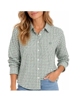 Chemise Carreaux Vert Femme PM Mère & Filles ichy 1