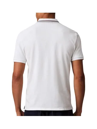 Polo Blanc Homme Calvin Klein Jeans Pique 2