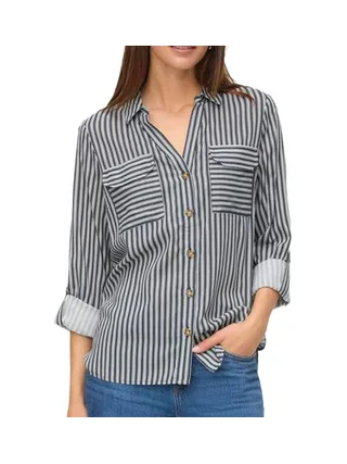 Chemise Noir/Blanches Femme Vero Moda Bumpy 1