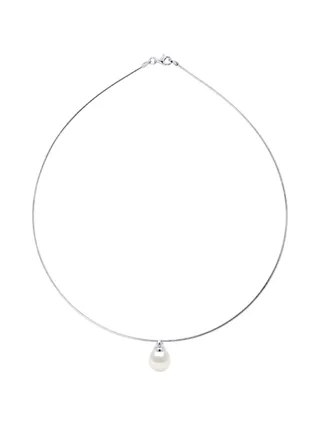 Collier Véritable Perle d'Eau Douce Poire 10-11 mm — Argent 925 Millièmes Rhodié — 42 cm 2