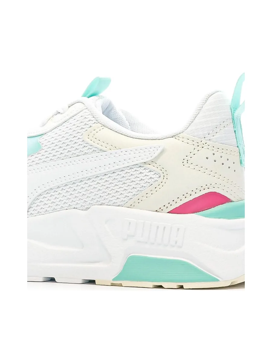Baskets Blanches/Bleu/Rose Homme Puma Trinity Lite 7
