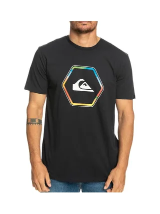 T-Shirt Noir Homme Quiksilver Inshapes 1