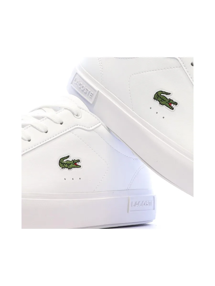 Baskets Blanches/Bleu Ado Lacoste Powercourt 8