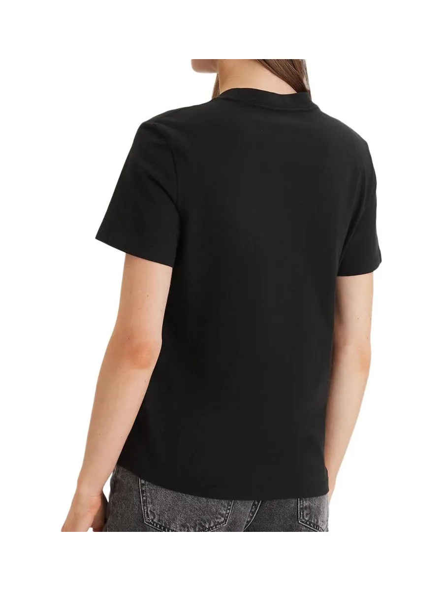 T-Shirt Noir Femme Calvin Klein Jeans Ss Clasic 3