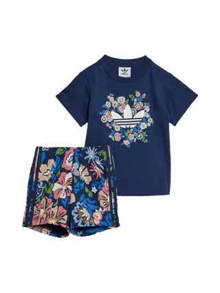 Ensemble Marine Garçon Adidas Short Tee Set 1