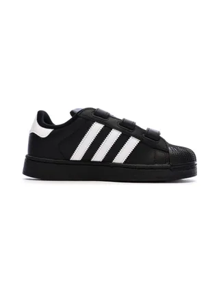 Baskets Noires Garçon Adidas Superstar 2