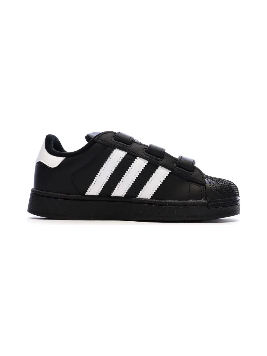 Baskets Noires Garçon Adidas Superstar 3