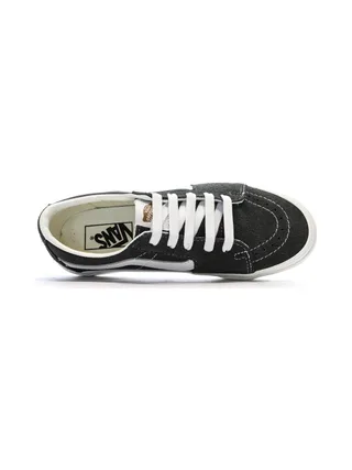 Baskets Gris/Blanc Femme Vans Sk8-low Canva 4