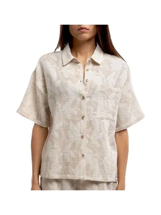 Chemise Beige/Blanc Teddy Smith Floral 1