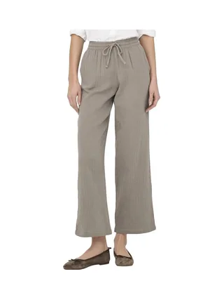 Pantalon Fluide Taupe Femme JDY Theis 1