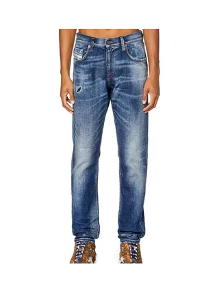 Jean Slim Fit Bleu Délavé Homme Diesel 2019 A03562 1