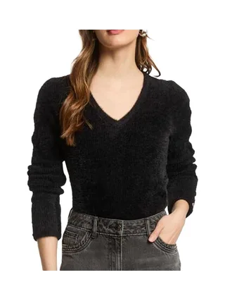 Pull Noir Femme Morgan Moove 1