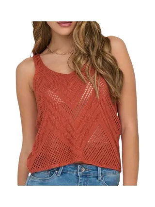 Top Crochet Terracotta Femme Jdy 15226348 1