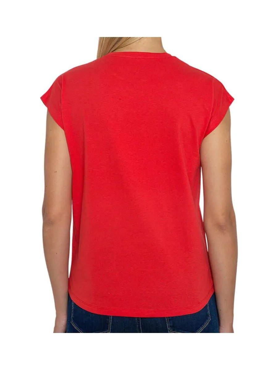 T-shirt Rouge Femme Pepe Jeans Bloom 3