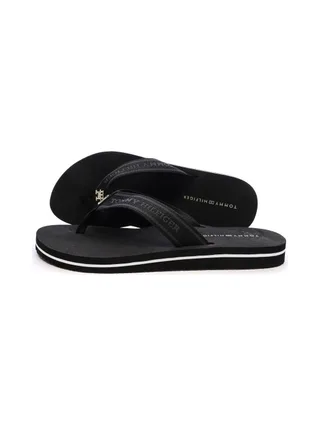 Tongs Noires Homme Tommy Hilfiger Webbing 1