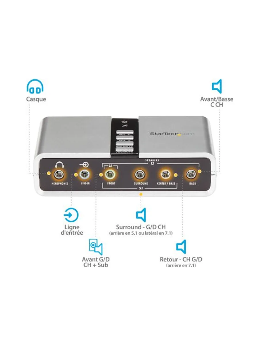 USB Audio Adapter External Sound Card 9