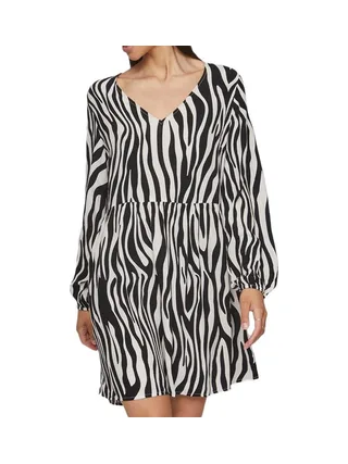 Robe Noire/Blanche à Motifs Femme Vila Vifini 1