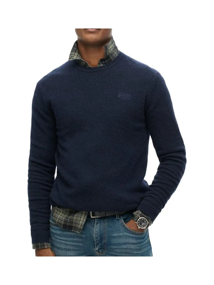 Pull Marine Homme Superdry Essential Slim Fit Crew Jumper 2