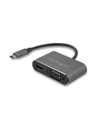 USB C to VGA and HDMI Adapter - Aluminum 1