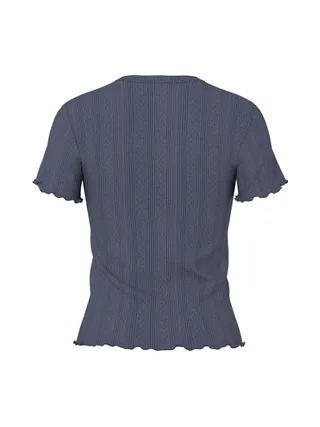 T-Shirt Marine Femme Pieces Marie 3