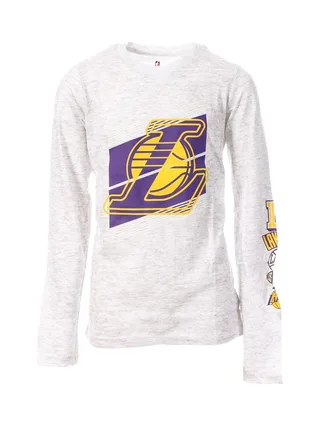 T-shirt Manches Longues Gris Garçon NBA Los Angeles Lakers 1
