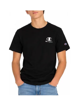 T-Shirt Noir Garçon Champion Embroidery 1