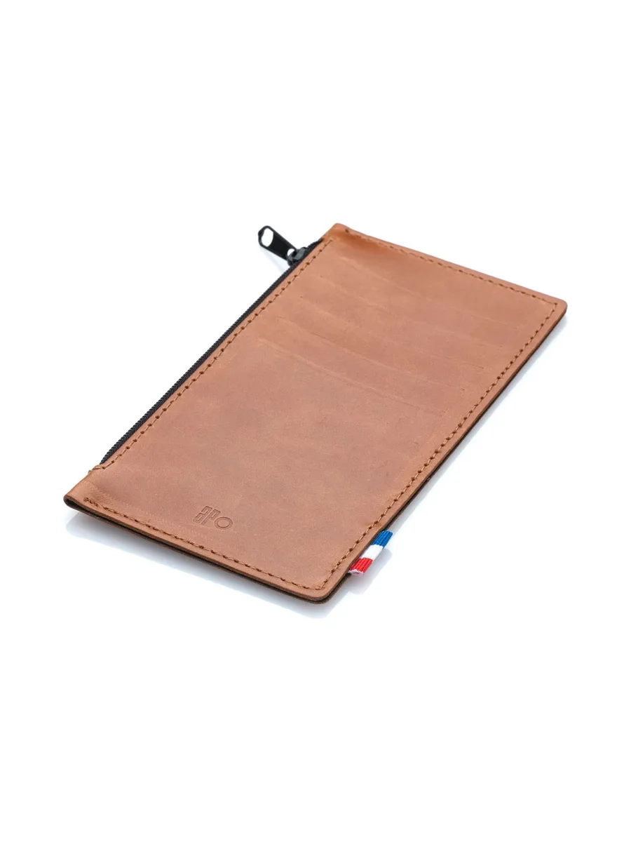 ANTHO - Porte-monnaie vertical zippé en liège - Naturel 65