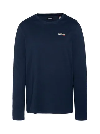 T-shirt Marine Homme Schott BRODEDML 1