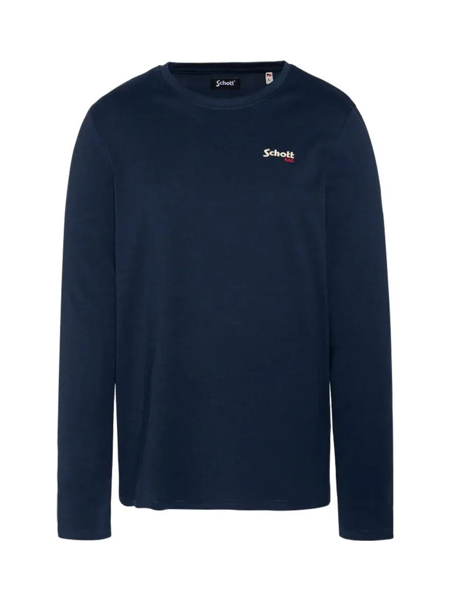 T-shirt Marine Homme Schott BRODEDML 2