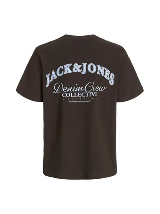 T-Shirt Marron Foncé Garçon Jack & Jones Brandes 2