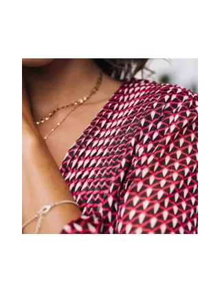 Robe Rouge/Noire à Motifs Femme Freeman Porter Juna 2