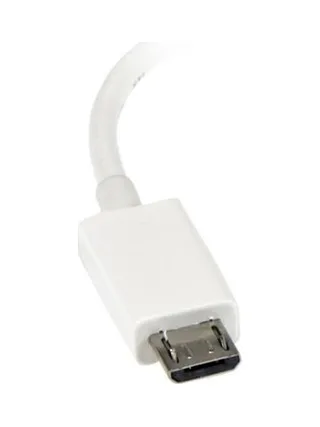 5in White Micro USB to USB OTG Adapter 2