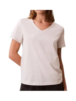 T-Shirt Gris Clair Femme Calvin Klein Jeans Archive LV047B205G 1