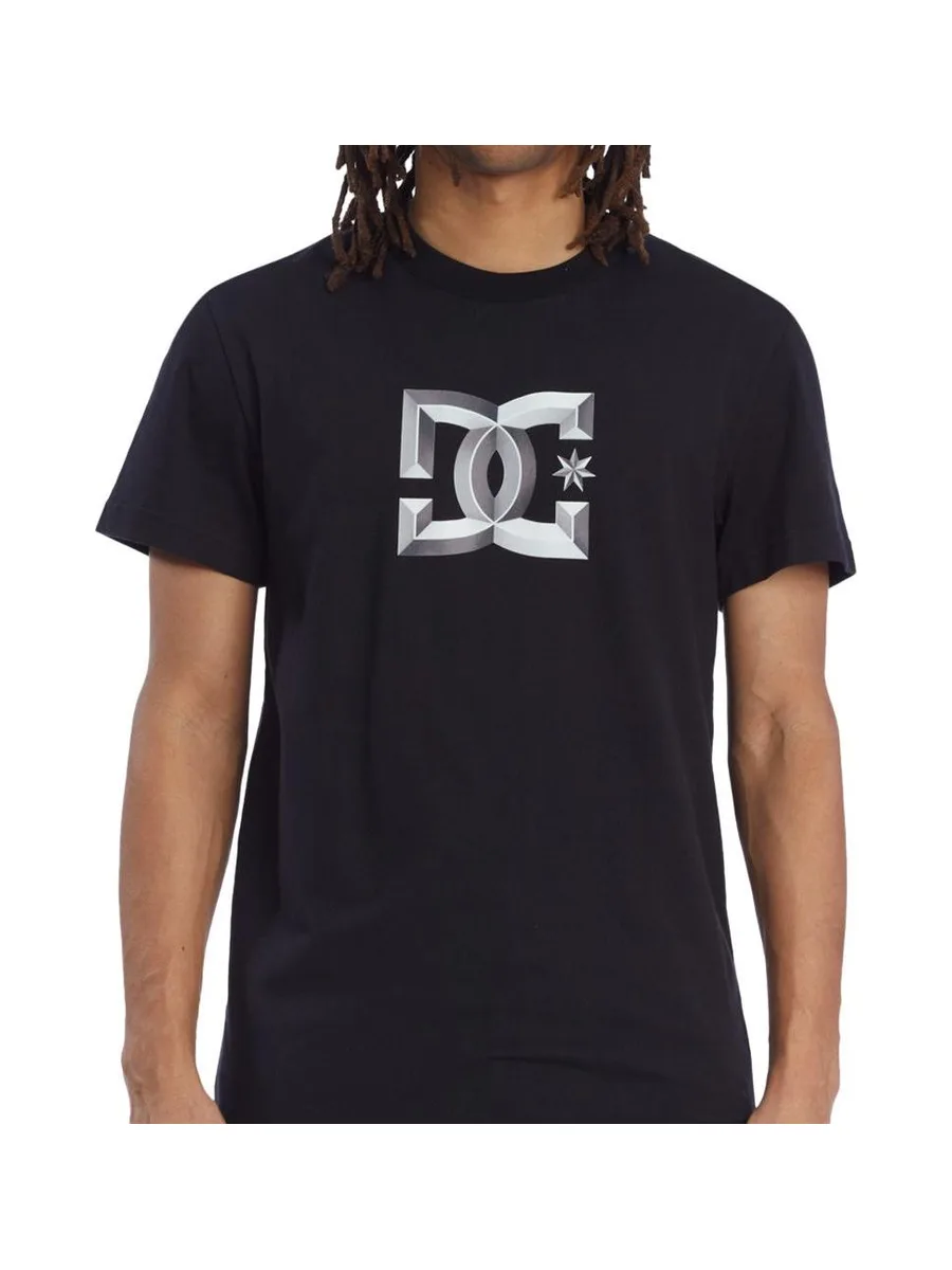 T-Shirt Noir Homme Dc shoes Star Bevelled 2