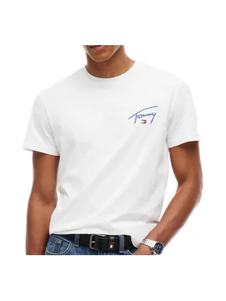 T-Shirt Blanc Homme Tommy Hilfiger Signature C 1