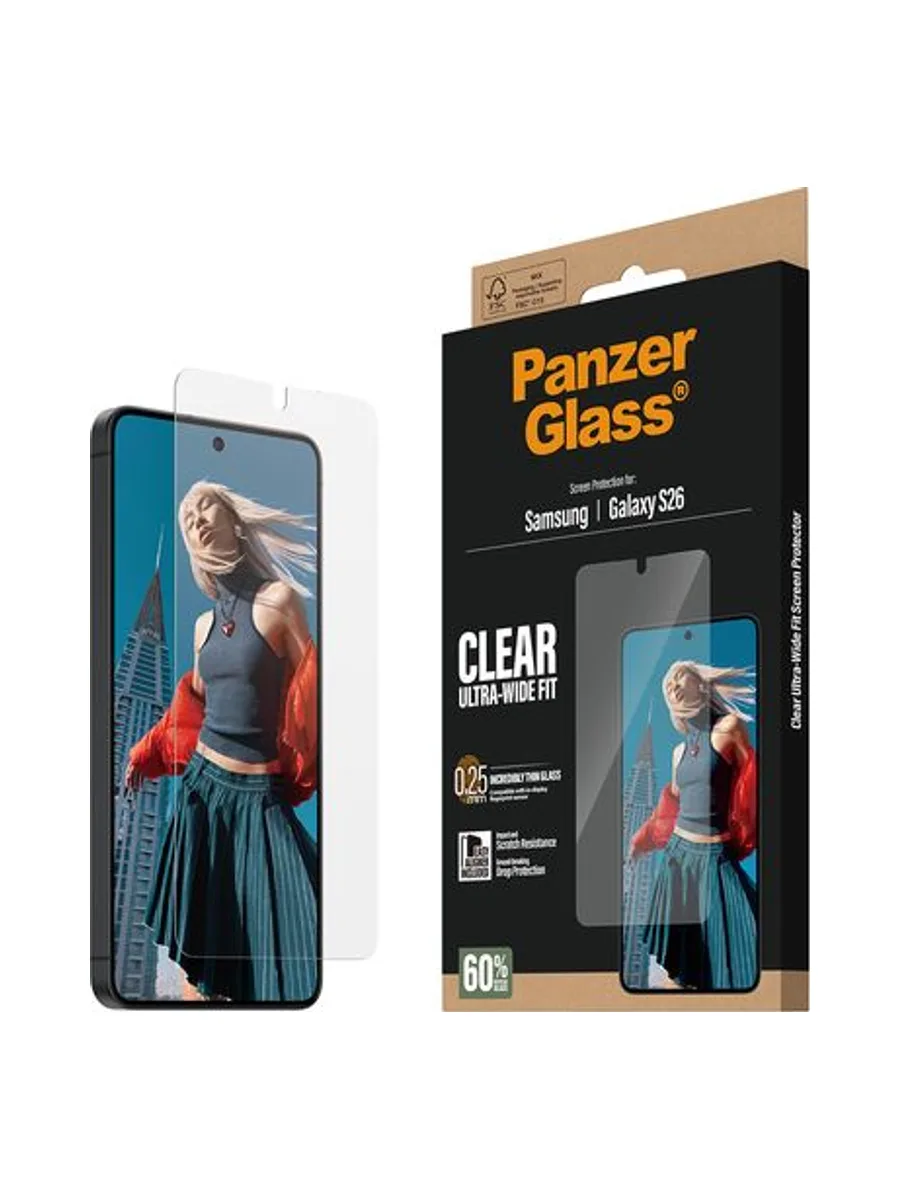 PanzerGlass ® Screen Protector Samsung Galaxy S26 | Ultra-Wide Fit w. EasyAligner 6