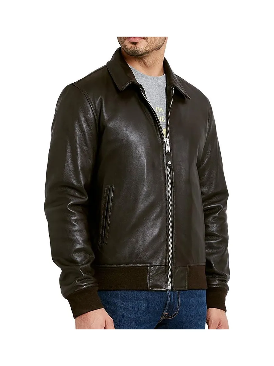 Blouson cuir Marron Homme Schott Mens Leather Pilot 2