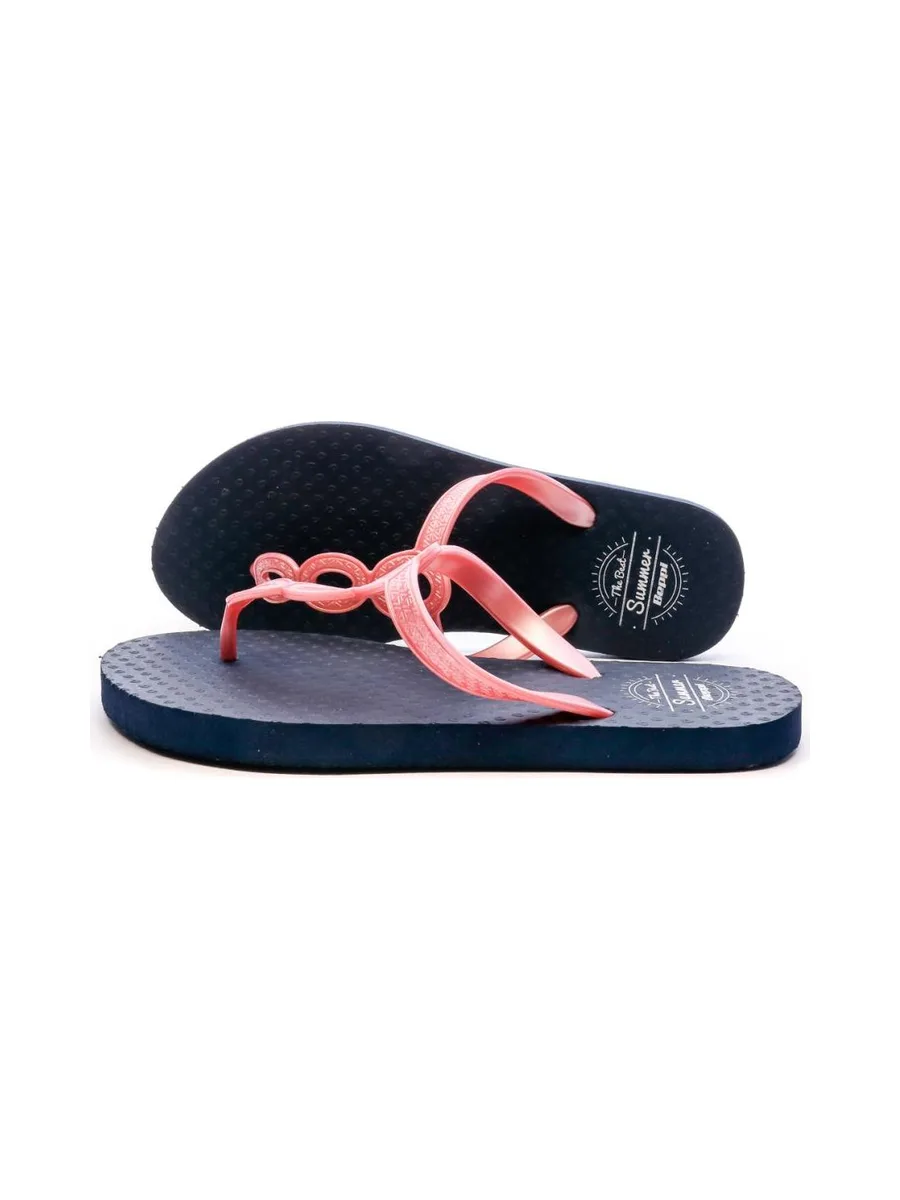 Tongs Marine/Rose Femme Beppi 2