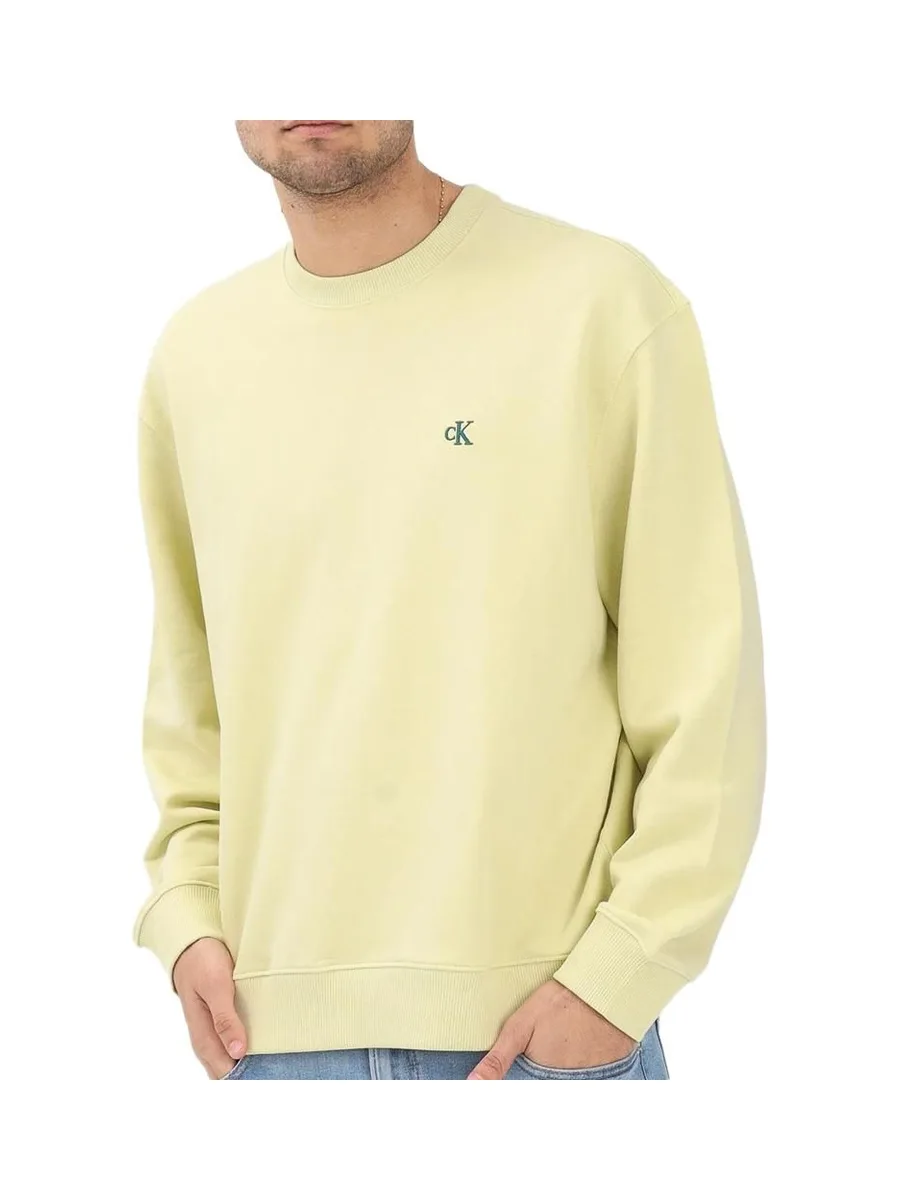 Sweat Jaune Homme Calvin Klein Jeans Ls 350terry 2