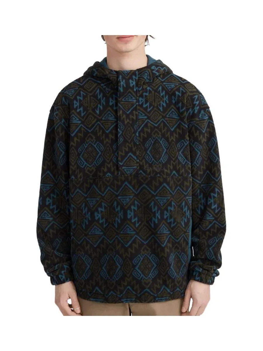 Sweat Polaire à capuche homme imprimé géométrique bleu et noir O'Neill Superfleece 2