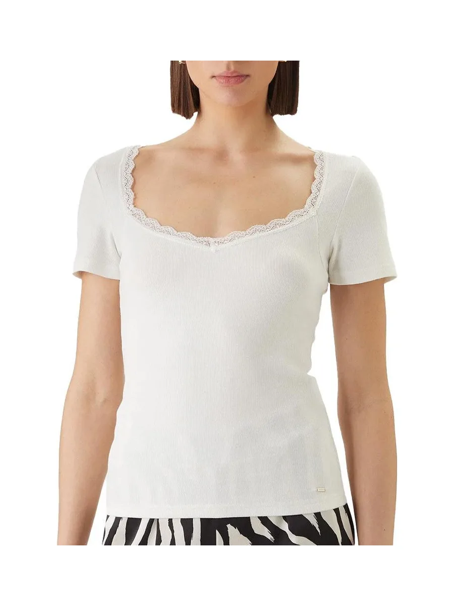 T-shirt Blanc Femme Morgan Damour-931 1